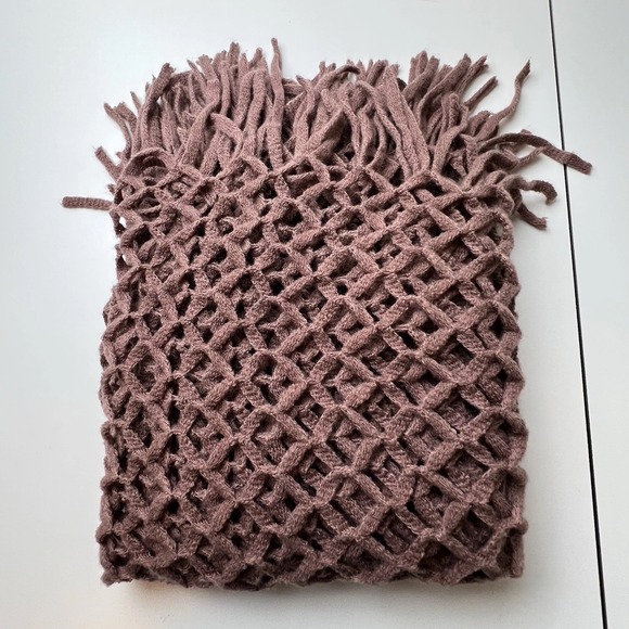 Accessories - BROWN SCARF COWL INFINITY DIAMOND PATTERN SOFT